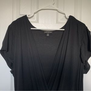 lane bryant faux wrap black bodysuit size 18/20